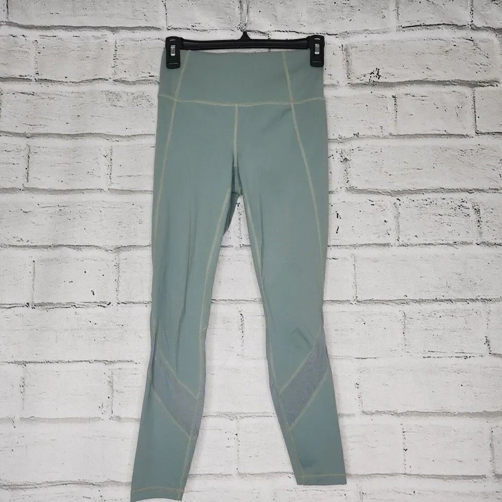 Athleta Eclipse 7/8  Leggings Sea Foam Green Women XS Midrise Athleisure